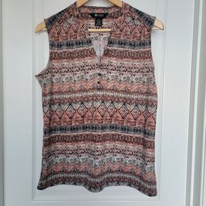 Haggar clothing sleeveless blouse size medium